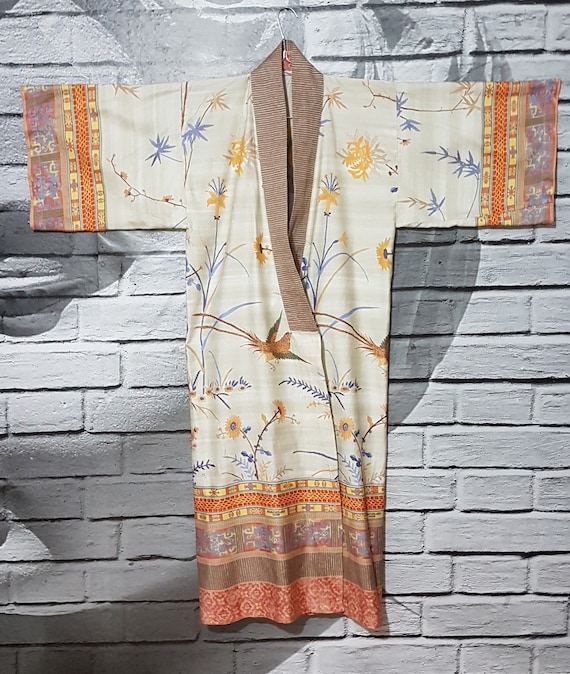 Granfoulard Bassetti bird print housecoat