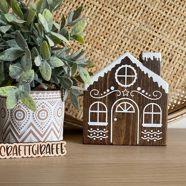 Wooden Gingerbread House Etsy