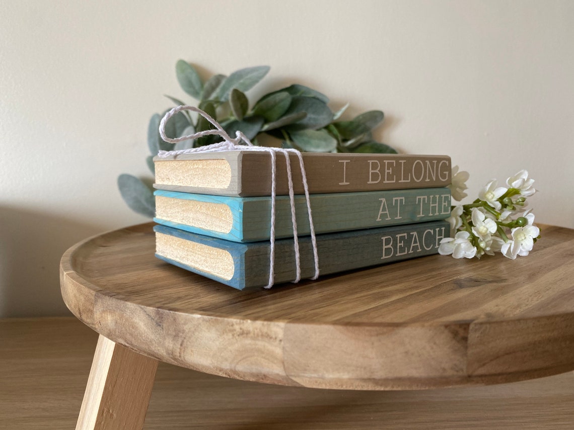 I Belong At The Beach // Beach Themed Books // Beach Decor // Etsy