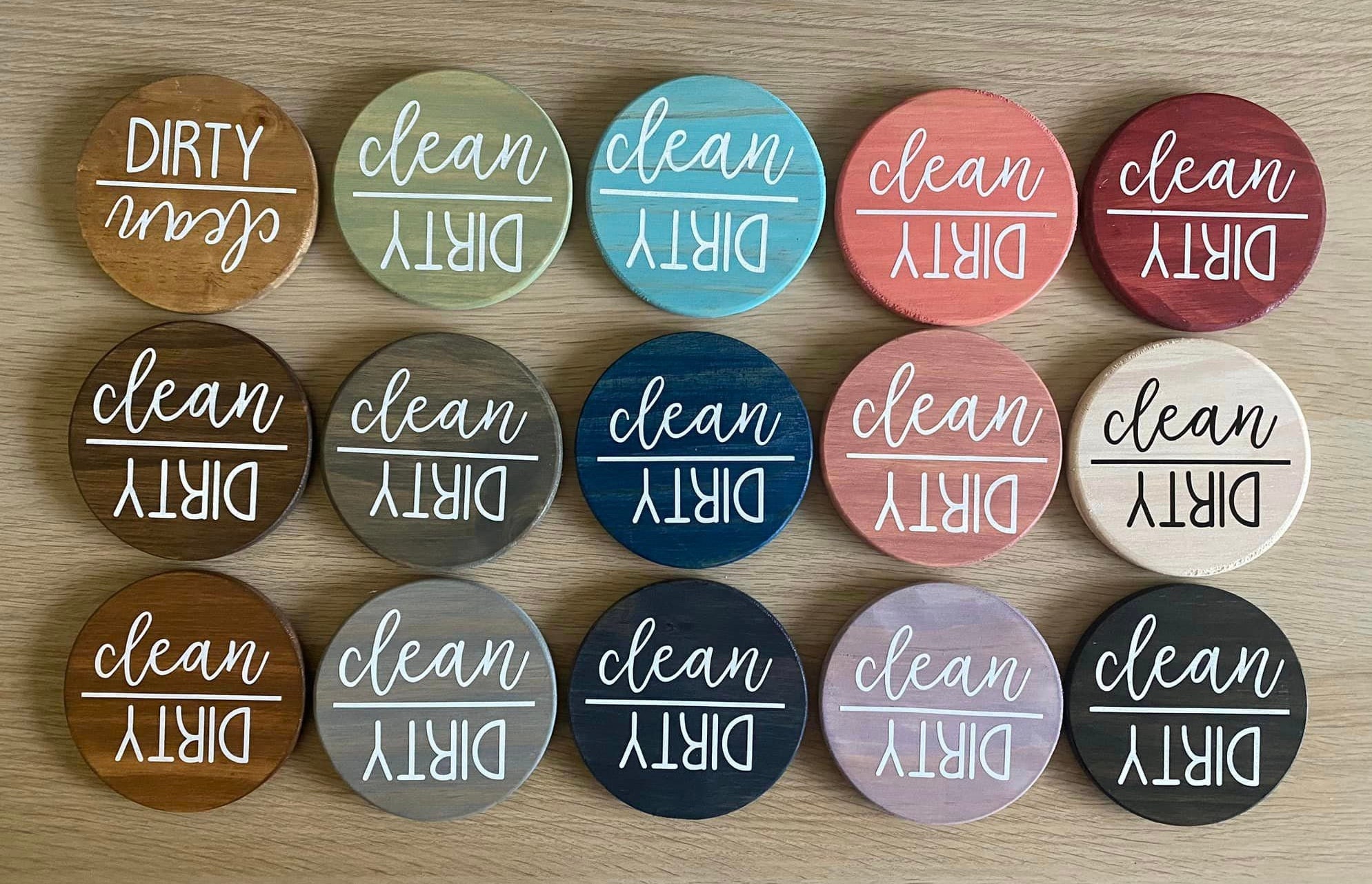 Dishwasher Clean Dirty Magnet Cut Out by LeeMo Designs
