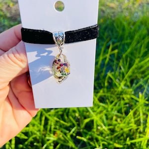 Personalized Crystal Real Mushroom Pendant Necklace Unisex: Custom Mushroom Number Family Jewelry Keepsake image 12