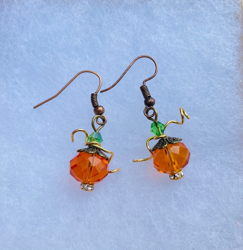 Halloween Earrings Cute Fall Jewellery Pumpkin Earrings Etsy