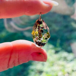 Personalized Crystal Real Mushroom Pendant Necklace Unisex: Custom Mushroom Number Family Jewelry Keepsake image 13