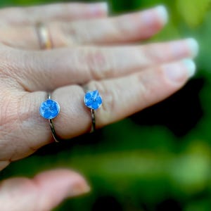 Forget Me not Ring | Pressed Flower Ring | Cottagecore Floral Ring | Memorial Graduation Gift resin wildflower botanical ring Something Blue