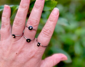 Senfkorn Ring | Edelstahl Silber Glaube Schmuck | Einzigartiges Biblisches Geschenk | Matthäus 17:20 | Zierlicher Rechteckiger Ring Handgemachtes Geschenk Mom