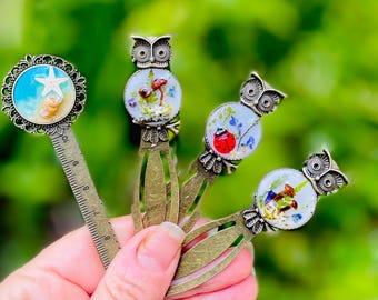 Personalized Owl Bookmark: Mushroom Family, Fantasy Accessories