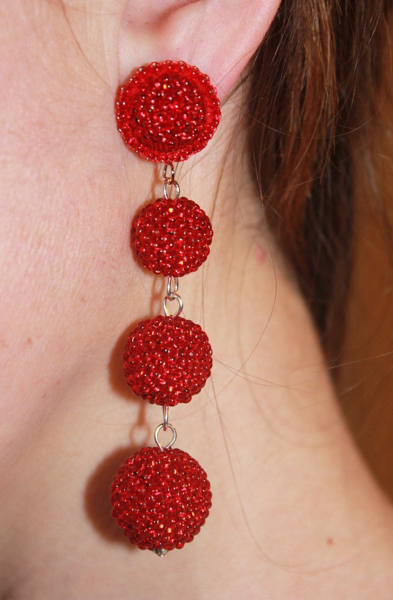 long earrings gift for her woman gift gypsy earrings bohemian earrings tribal earrings ball earrings gift jewelry boho b