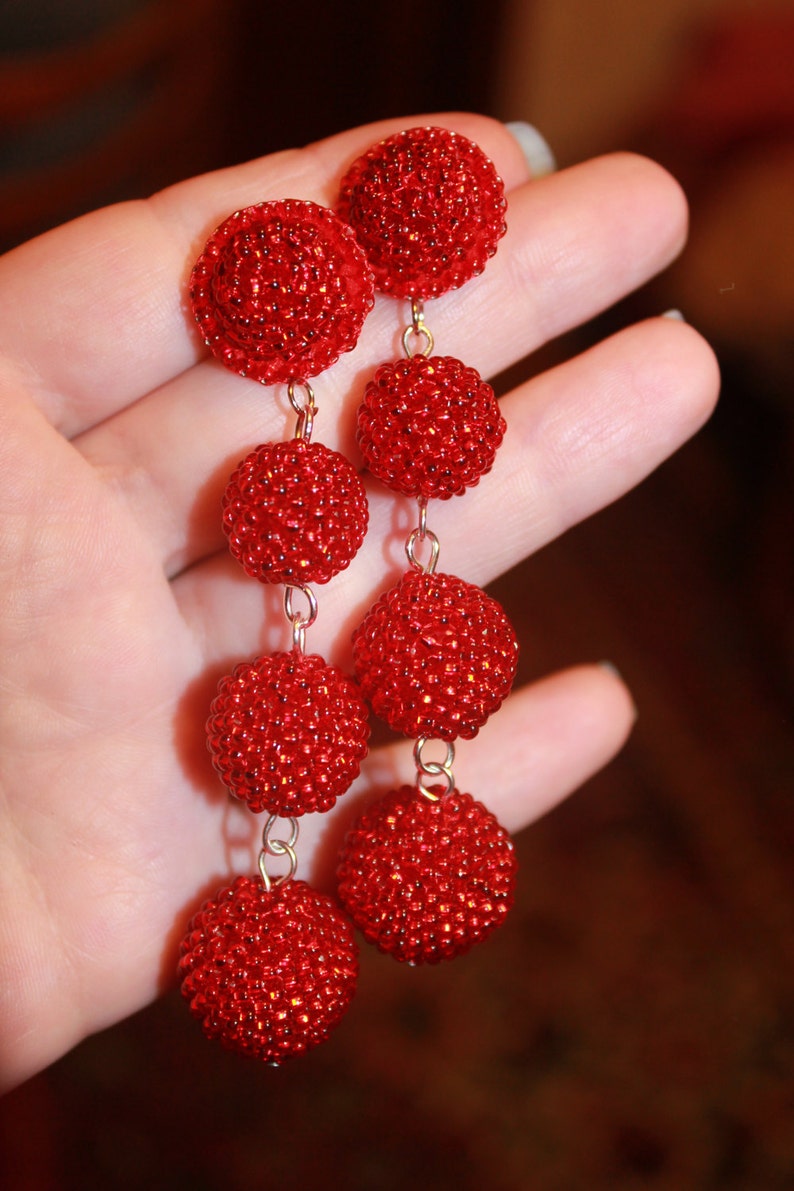 long earrings gift for her woman gift gypsy earrings bohemian earrings tribal earrings ball earrings gift jewelry boho b