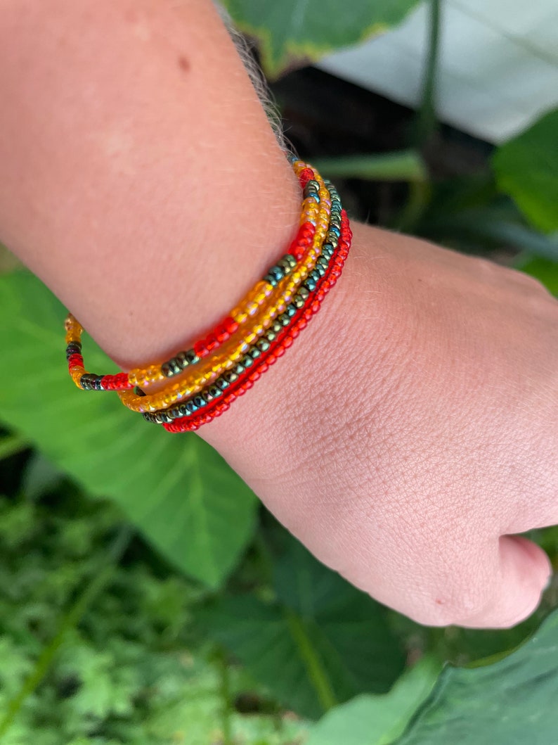 Fall Jewelry Elastic Beaded Stretch Bracelets Miyuki Beads Etsy