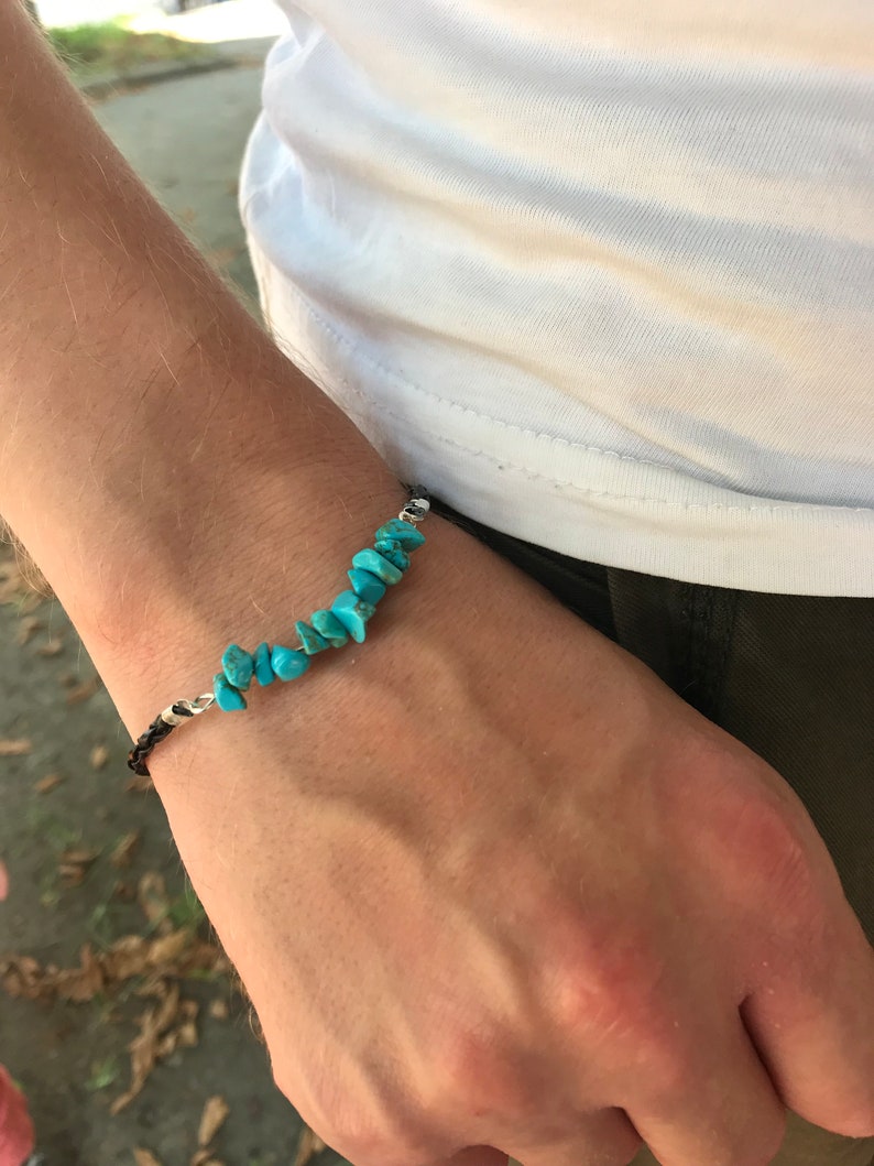 Matching couple accessories raw turquoise bracelet Etsy