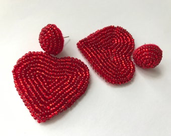 Gioielli di moda orecchini di san valentino cuore Shell finitura epossidica plac