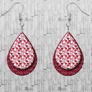 Valentine Hearts & Arrows  Tear drop earring  design