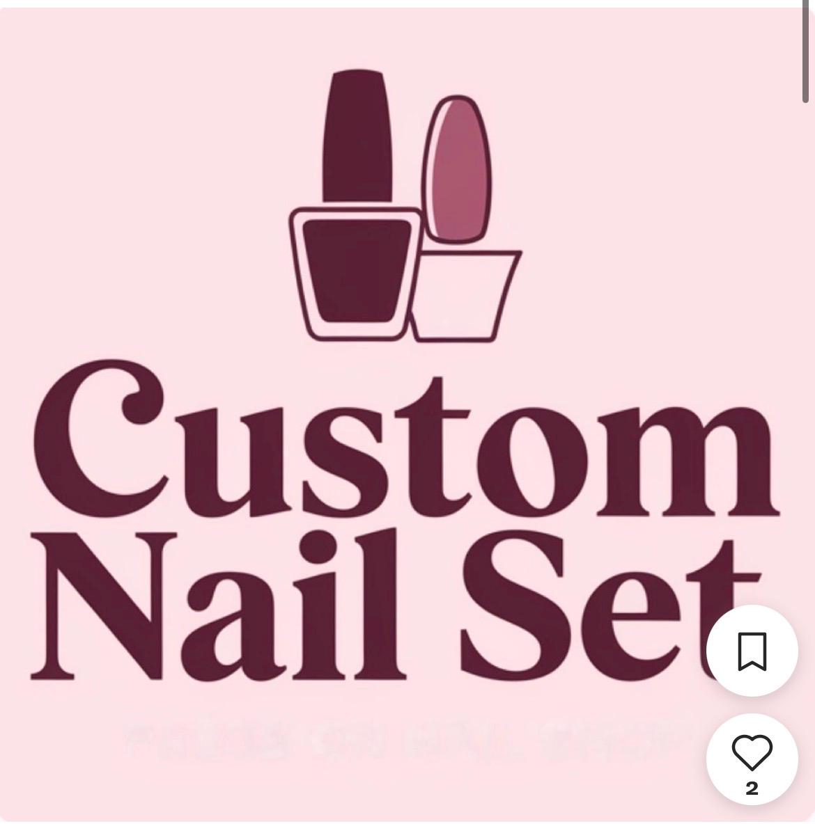Custom Nail Set Custom Nail Sets - Etsy