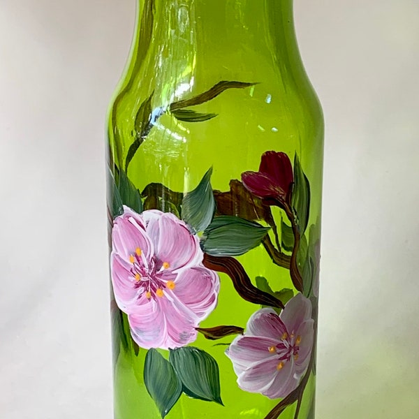 Cherry Blossom Glass Vase - Etsy