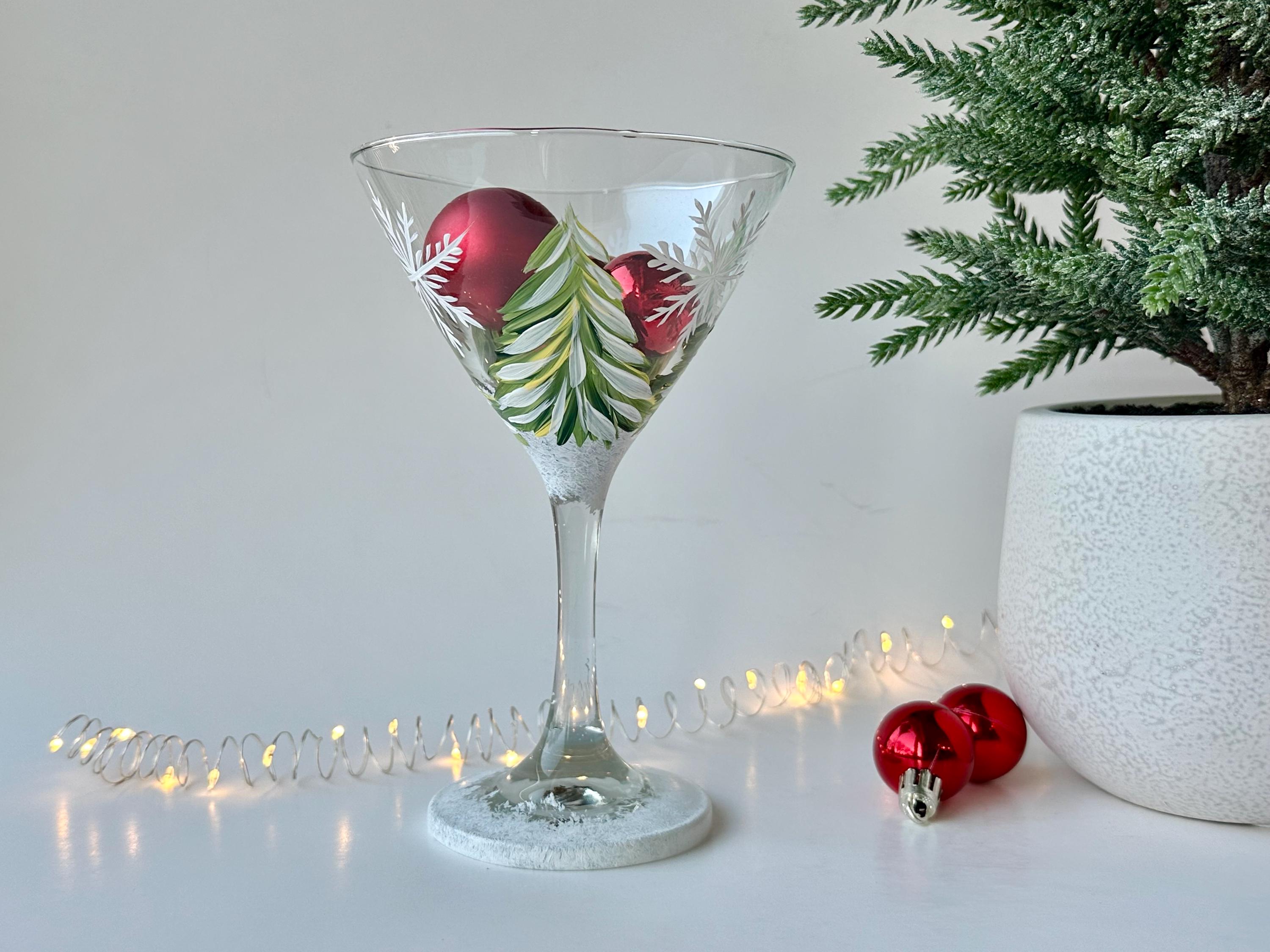 3 Boules à Cocktail Martini En Verre - Décoration Sapin De Noël Multicolore