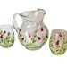 Ladybugs Pitcher Set Large Water Pitcher, Painted Wine Glasses ...