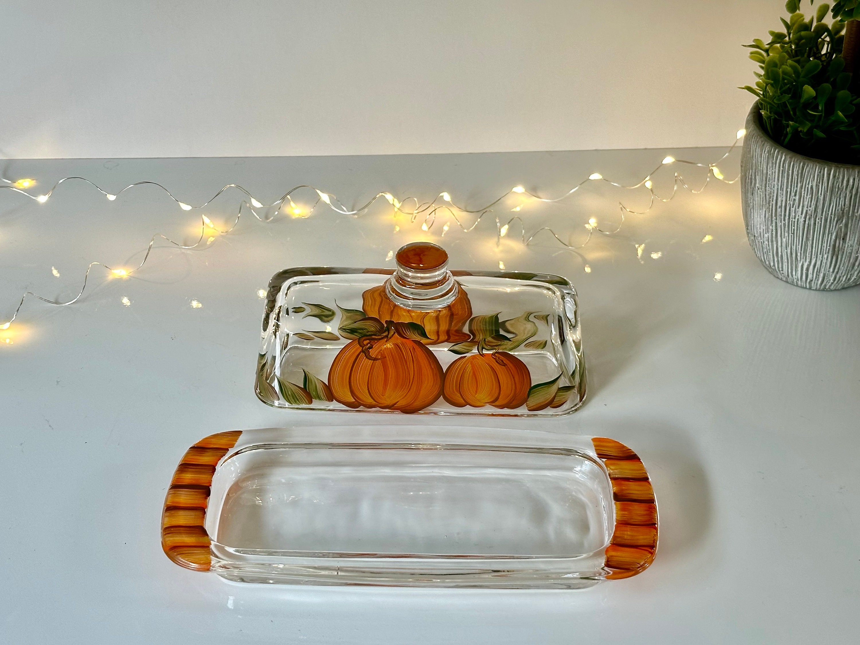 Beurrier En Céramique Blanche Avec Couvercle Et Anse Pour Servir