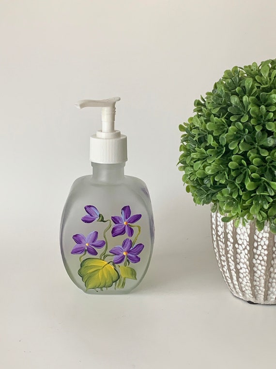 Purple hand soap dispenser deals