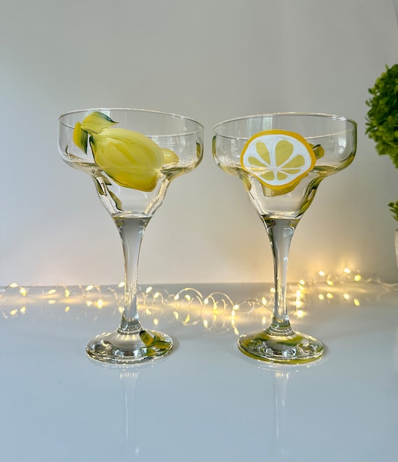 Verre Margarita Decoratif Verre à Margarita Décoratif Peint - Verrerie Colorée Pour Cocktails Et Décoration Verre Margarita Design
