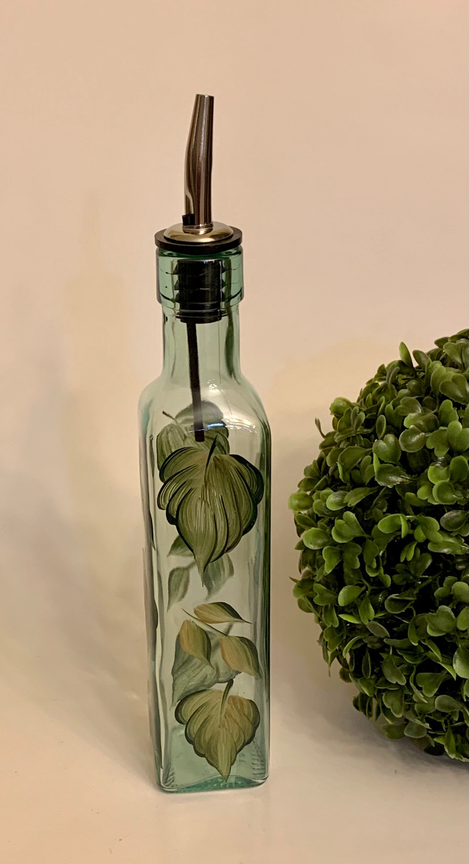 Cestari Original Salad Dressing Shaker: Borosilicate Glass Bottle with Mixer Insert, Leak-Proof Salad Dressing Blender and Dispenser with Measurements