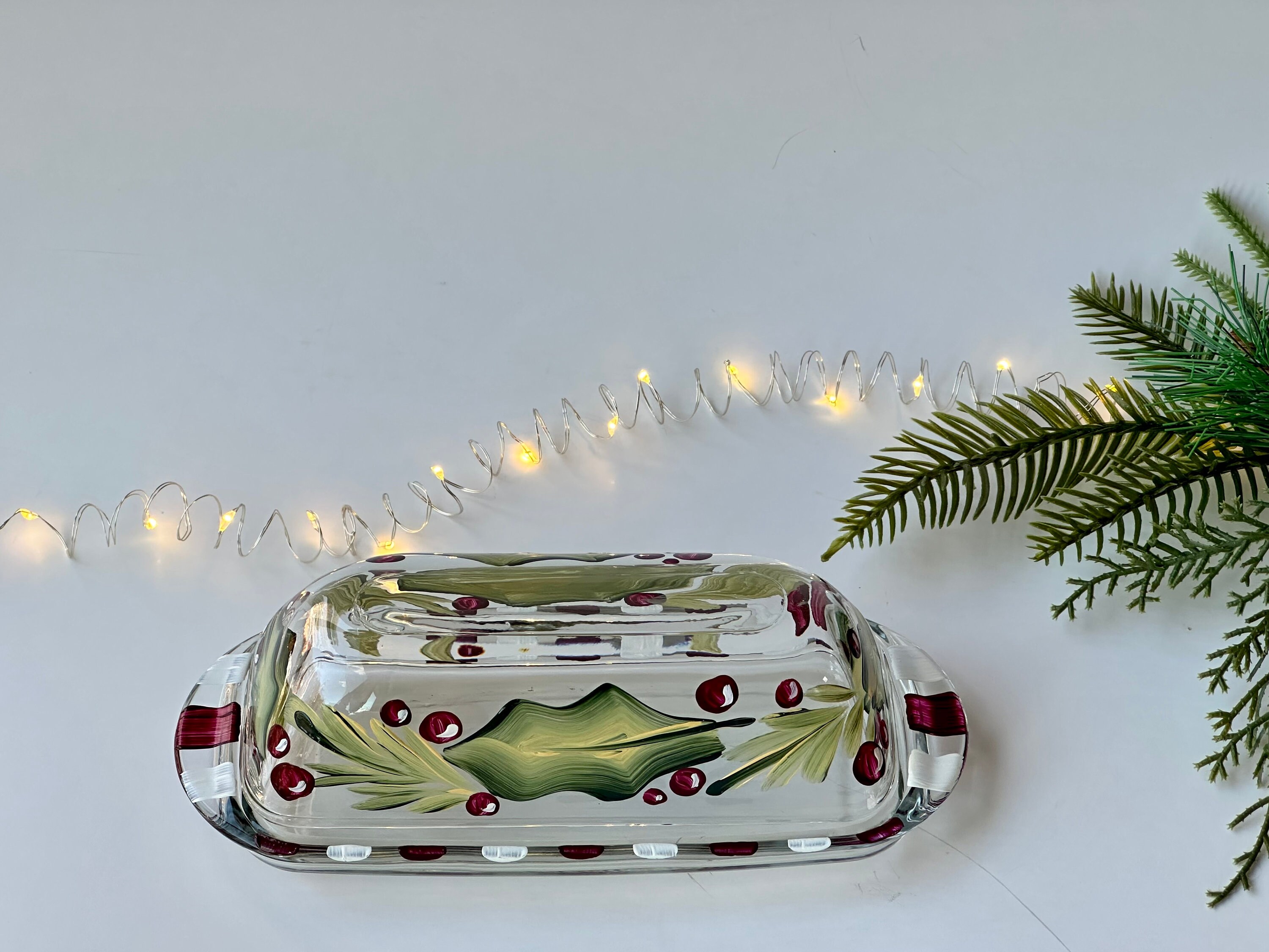Christmas Gnome Butter Dish With Lid - Ceramic, Dishwasher Safe, Countertop Butter Keeper, Festive Holiday Decor - View #7