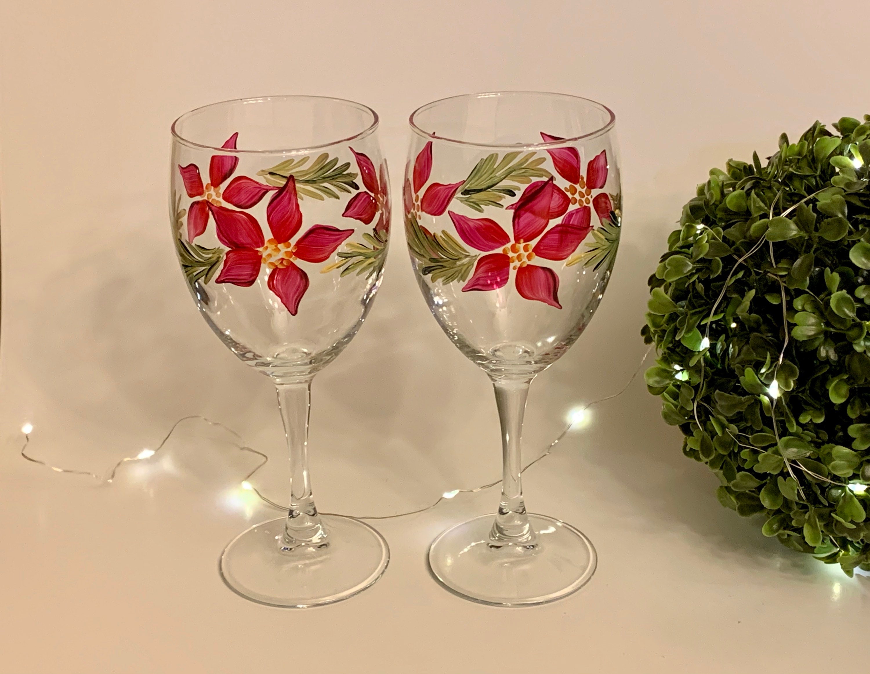 Painted Wine Glass Winter Christmas Trees, Wine Goblet, One Christmas Wine  Glass, Winter Gifts for Women, Unique Wine Glasses, Gifts for Her 