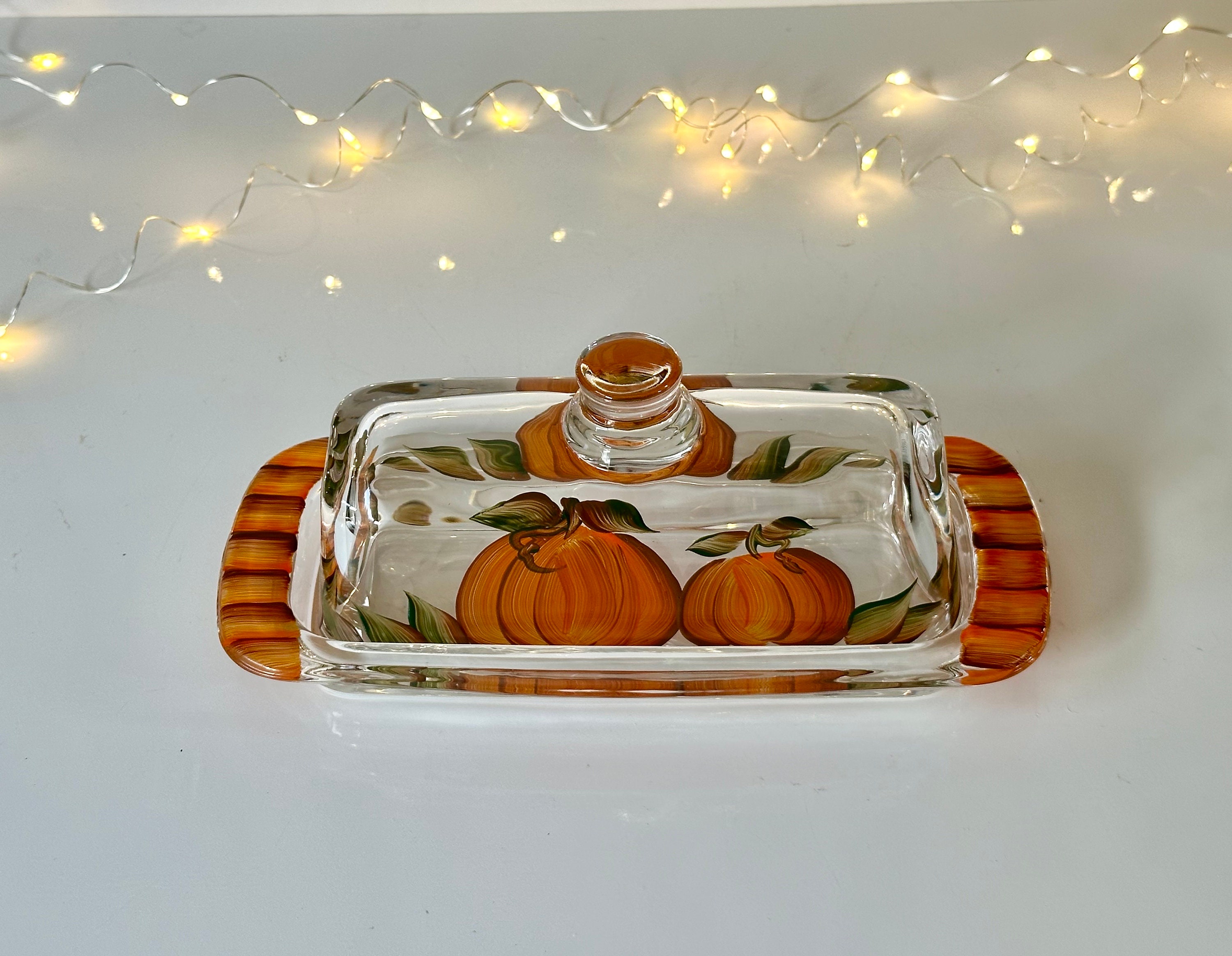 Beurrier En Céramique Forme Citrouille Avec Couvercle - 18x10 Cm - Cadeau Automne, Halloween, Thanksgiving - 2