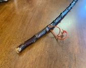 Blackthorn Hiking Staff pole 49 1 2 inch - Handmade in Ireland by me - beautiful handle