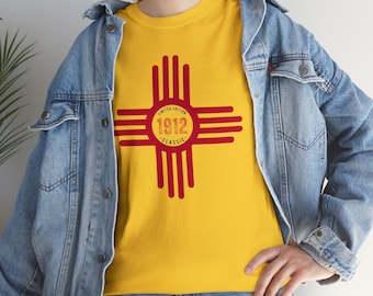 New Mexico Zia 1912 Limited Edition Unisex Heavy Cotton Tee | New Mexico Shirt | Zia Symbol Shirt