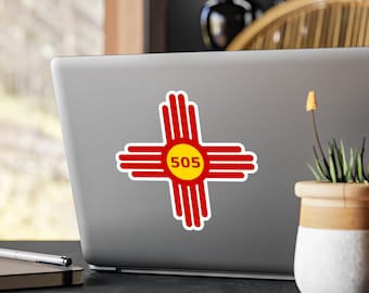 New Mexico Zia Symbol 4505 Kiss-Cut Vinyl Decals | New Mexico Sticker Decal for Laptop, Water Bottle, Phone Case