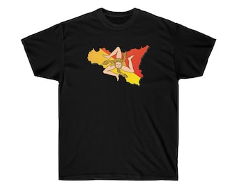 Sicilia Trinacria Unisex Ultra Cotton Tee | Sicily Shirt | Trinacria Shirt