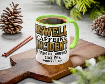 Roswell Caffeine Incident Mug | Alien UFO Coffee Cup