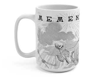 Memento Mori mug - reminds you every day to not waste time, Memento Mori Cup, Stoic Mug, Stoic Philosophy, Carpe Diem Mug