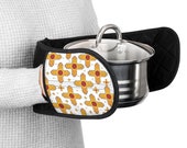 New Mexico Zia Symbol Oven Mitts, New Mexico Cooking, New Mexico Flag Oven Mitts, New Mexico Zia
