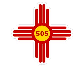 505 Zia Sun Symbol Sticker | Kiss-Cut Sticker
