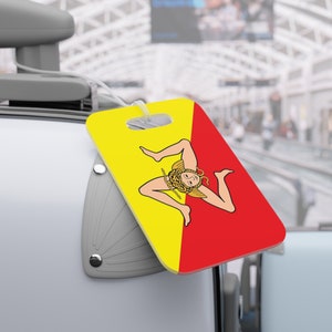 Sicilian Flag Luggage Tags | Sicilian Luggage Tags | Sicilian Flag | Sicily Luggage | Sicily Flag Luggage Tags