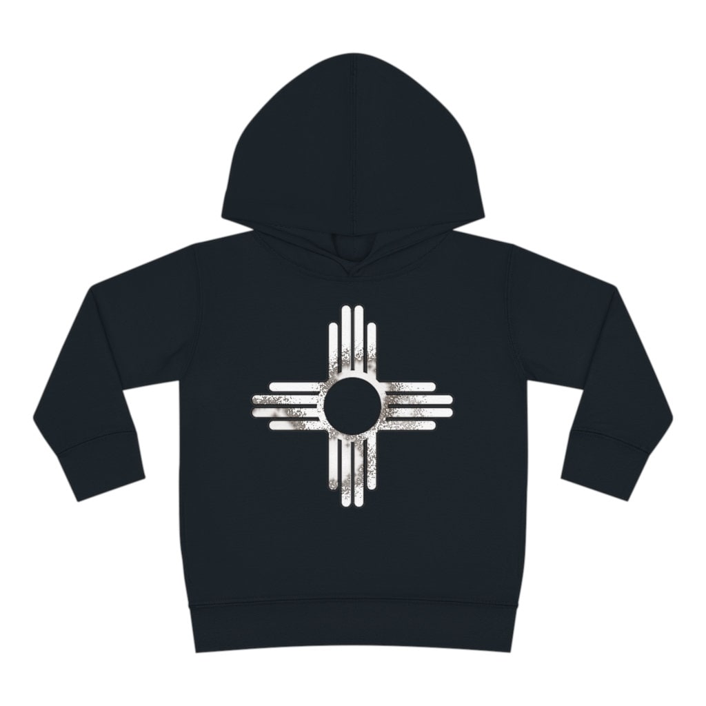 New Mexico Zia Symbol Toddler Pullover Fleece Hoodie, New Mexico Clothing, Zia Symbol Clothing, New Mexico Kids Clothing