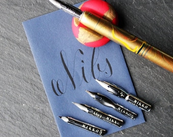 Nikko Nib Starter Set. Calligraphy Kit. Modern Calligraphy. Nikko G, Nikko School, Nikko Nihon-Moji, Nikko Saji. A great nib for beginners!