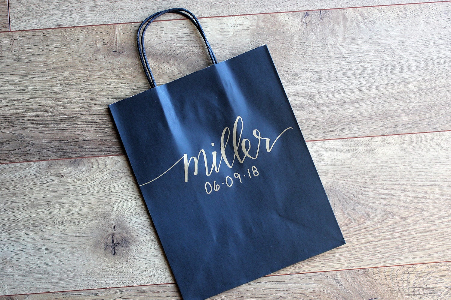 Personalized Gift Bag Black Gift Bag Wedding Gift Bag Etsy