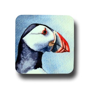 Eine Reise zu den Farne Islands Getränke-Untersetzer. retro und schick! Gemacht nach einem Original Aquarell von Ray Stephenson.