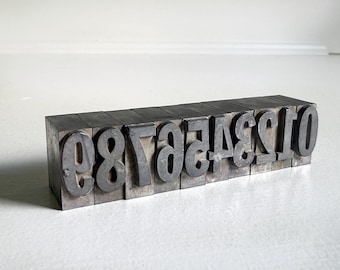 Numbers - 72pt Vintage Metal Letterpress (unknown Condensed)