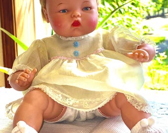 Vintage Thumbelina doll, 1960 Ideal 14” Thumbelina doll, Vintage Ideal Thumbelina doll, Ideal Thumbelina doll original dress