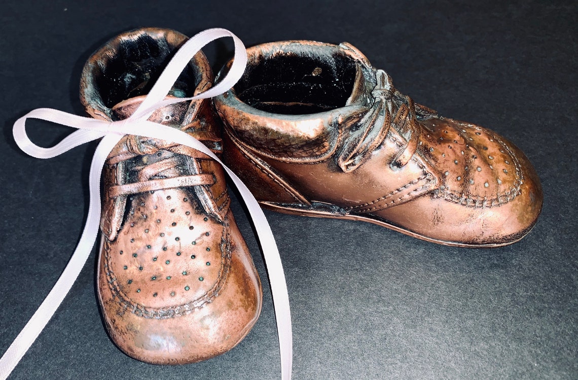 Vintage baby shoes Bronze baby shoes vintage bronze baby Etsy