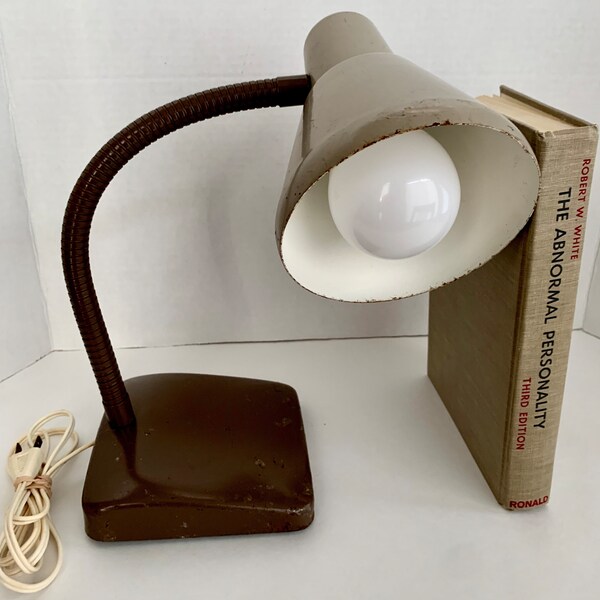 Vintage desk lamp, industrial gooseneck lamp, desk gooseneck lamp, gooseneck lamp, vintage table lamp