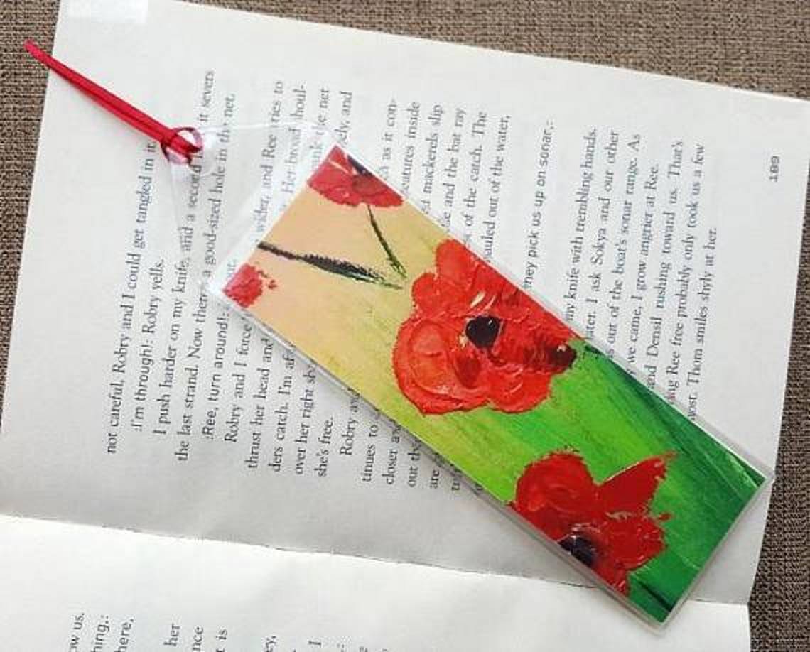 Poppy Bookmark Poppy Print Bookmark Poppies Bookmark Poppy - Etsy