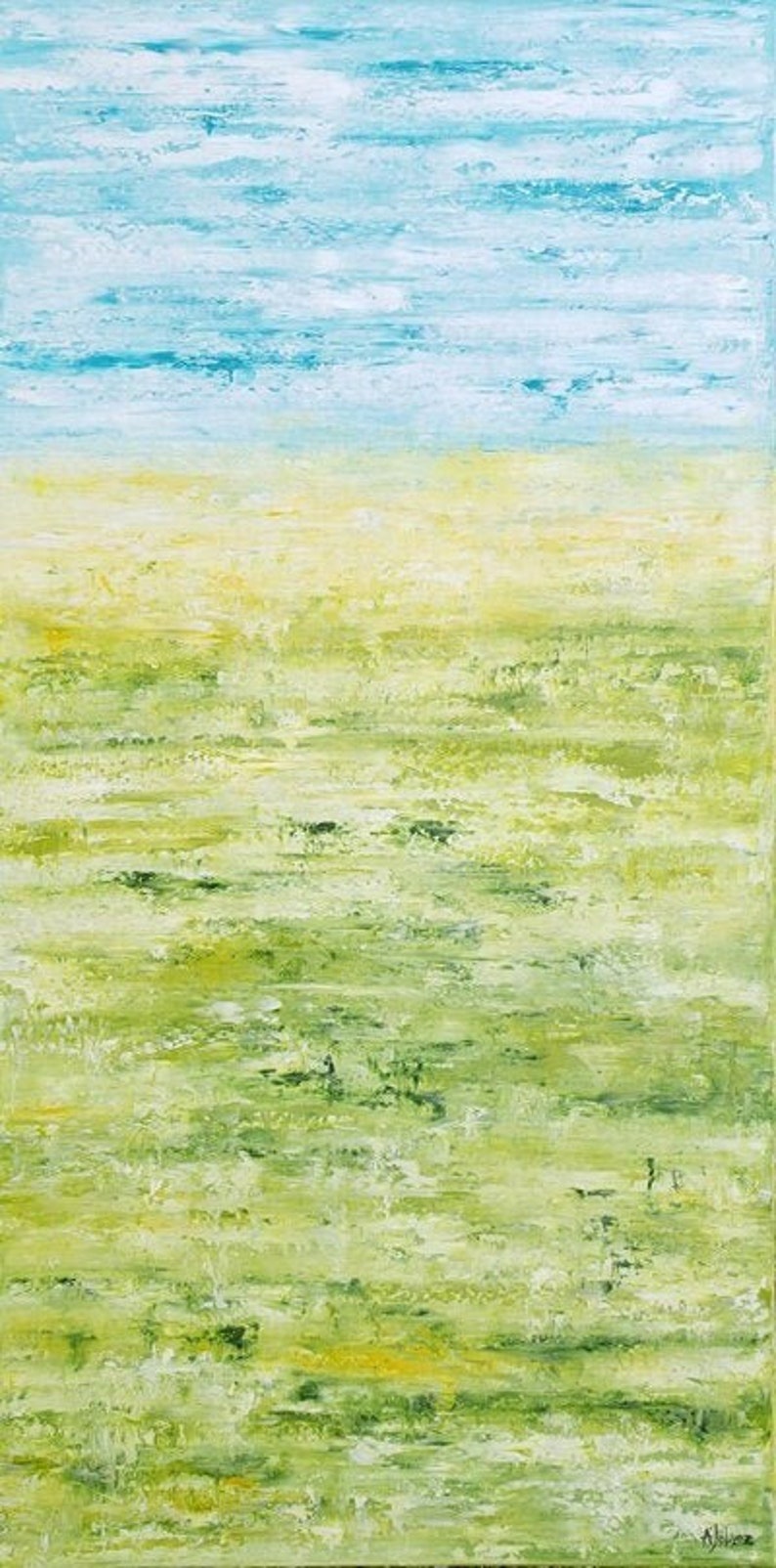 24x48 Vertical Painting Large Vertical Art Abstract Landscape Etsy