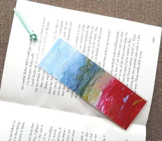 landscape bookmark nature art gift reading nature print etsy