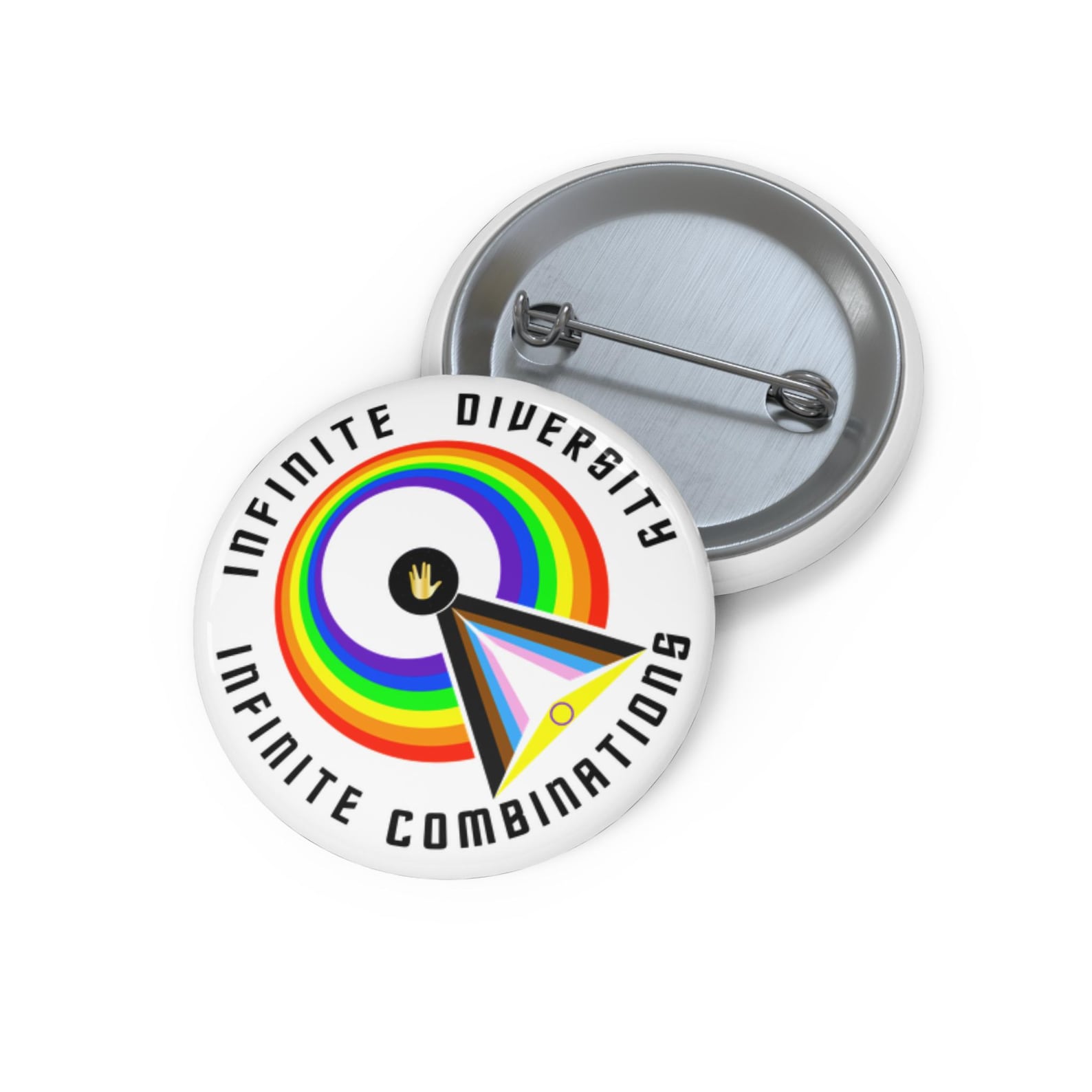 Star Trek IDIC Pride Button Pin With Text - Infinite Diversity in ...