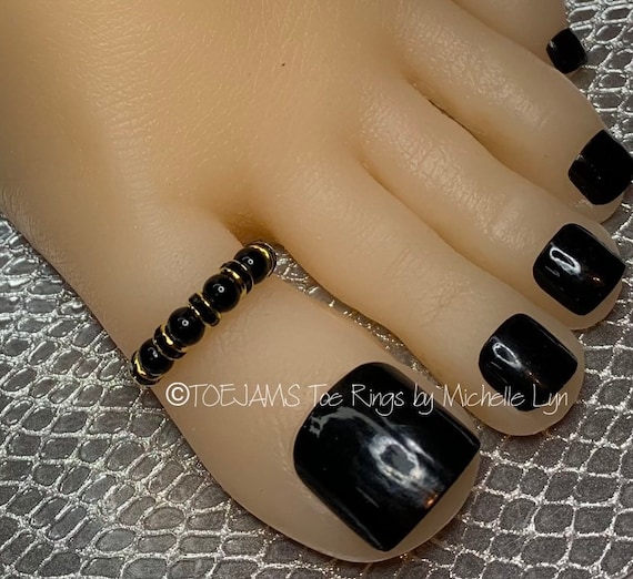 BTE Black Jacquard Big Toe Energy Big Toe Ring, Elastic Stretch Beaded Big  Toe Ring, Bride, Hippie, Bohemian Toe Ring -  Canada