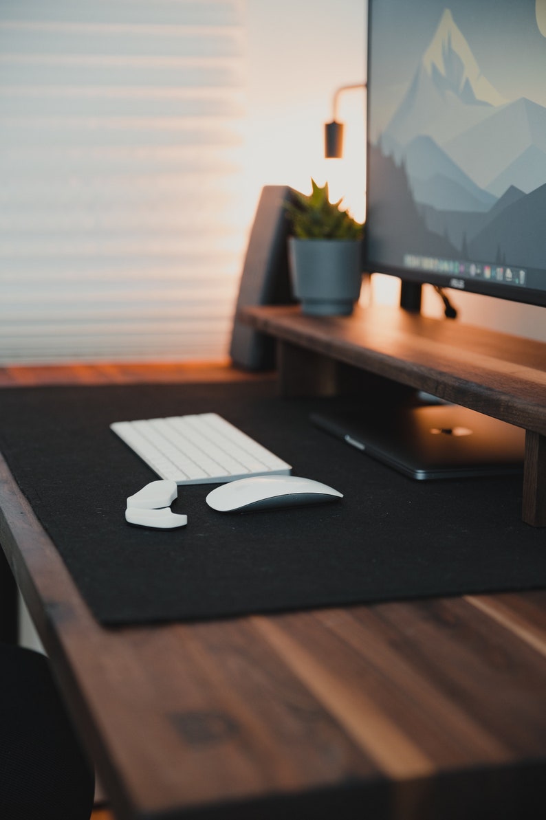 Personalized Gray Desk Pad / Laptop Mat / Desk Mat / Office Etsy